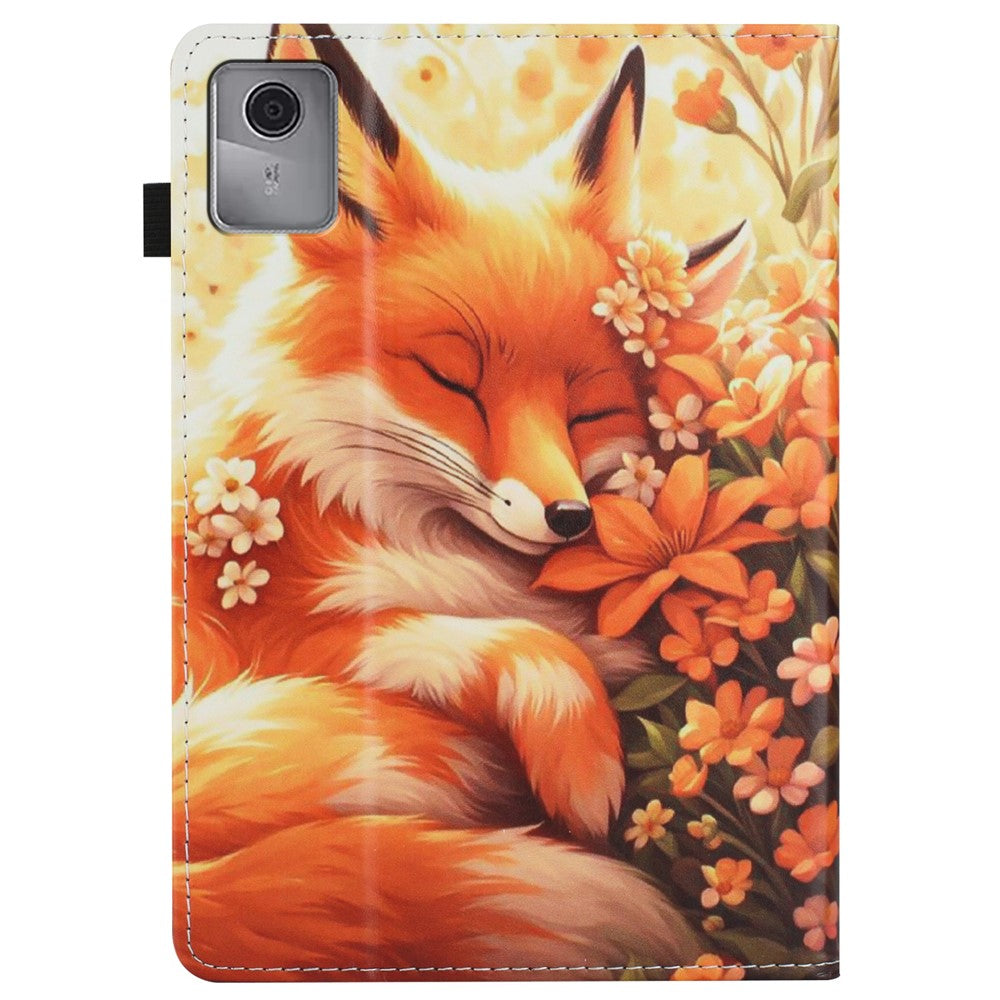 Tablet Case For Lenovo Tab M11 / Xiaoxin Pad 11 2024 Pattern Leather Cover with Auto Sleep / Wake, Card Holder - Musical Note Cat