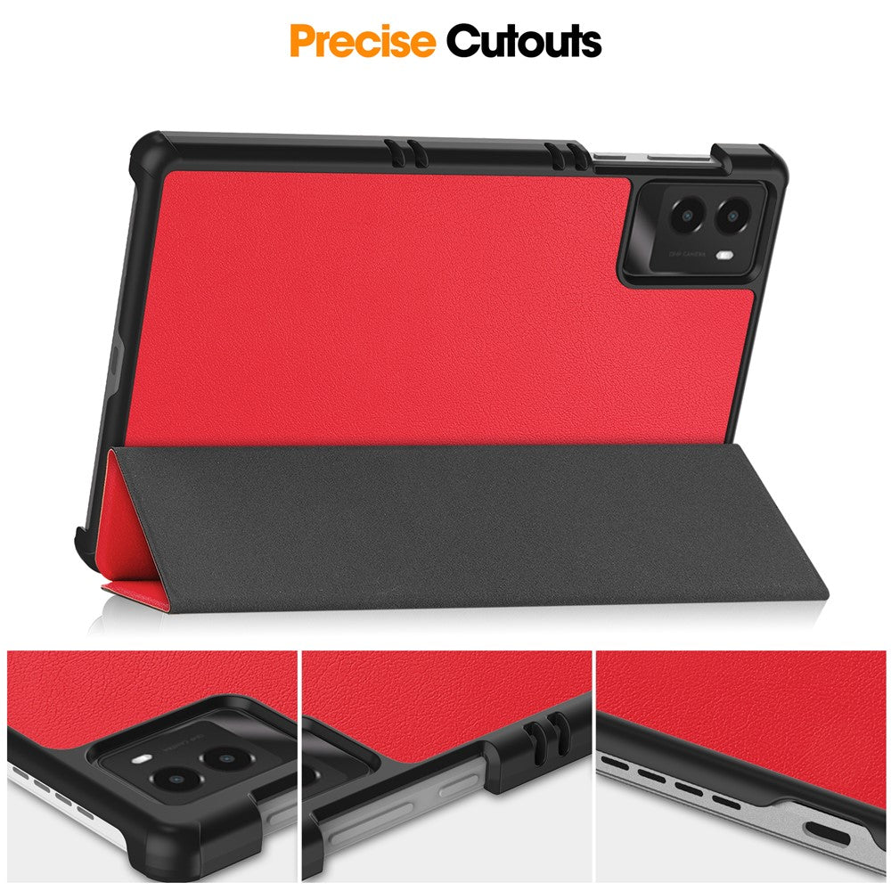 For Lenovo Legion Y700 (2025) Case Anti-Drop Leather Stand Tablet Cover - Red
