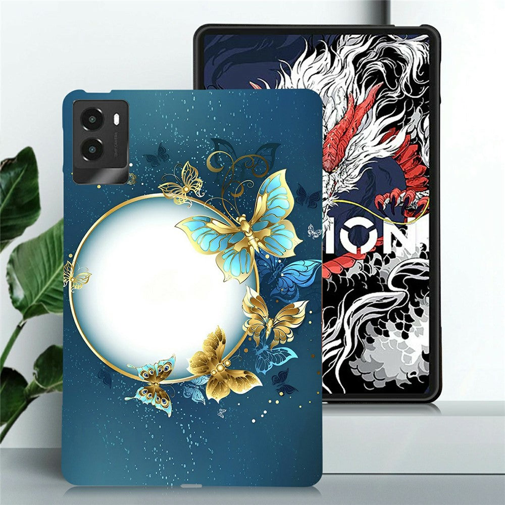 For Lenovo Legion Y700 (2025) TPU Case Pattern Printing Slim Tablet Protective Cover - Butterfly Wreath