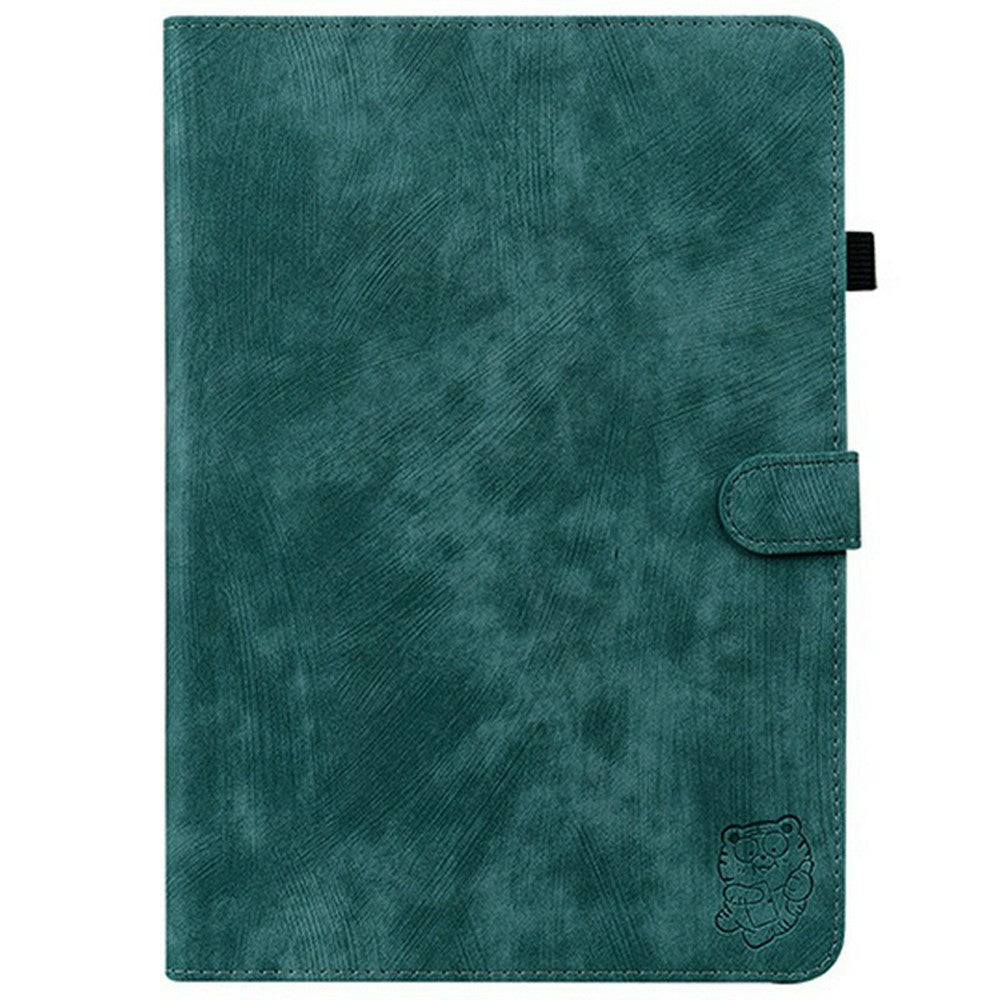 For Lenovo Legion Y700 (2025) Cases Tiger Imprint Anti-Scratch PU Leather Tablet Cover - Green