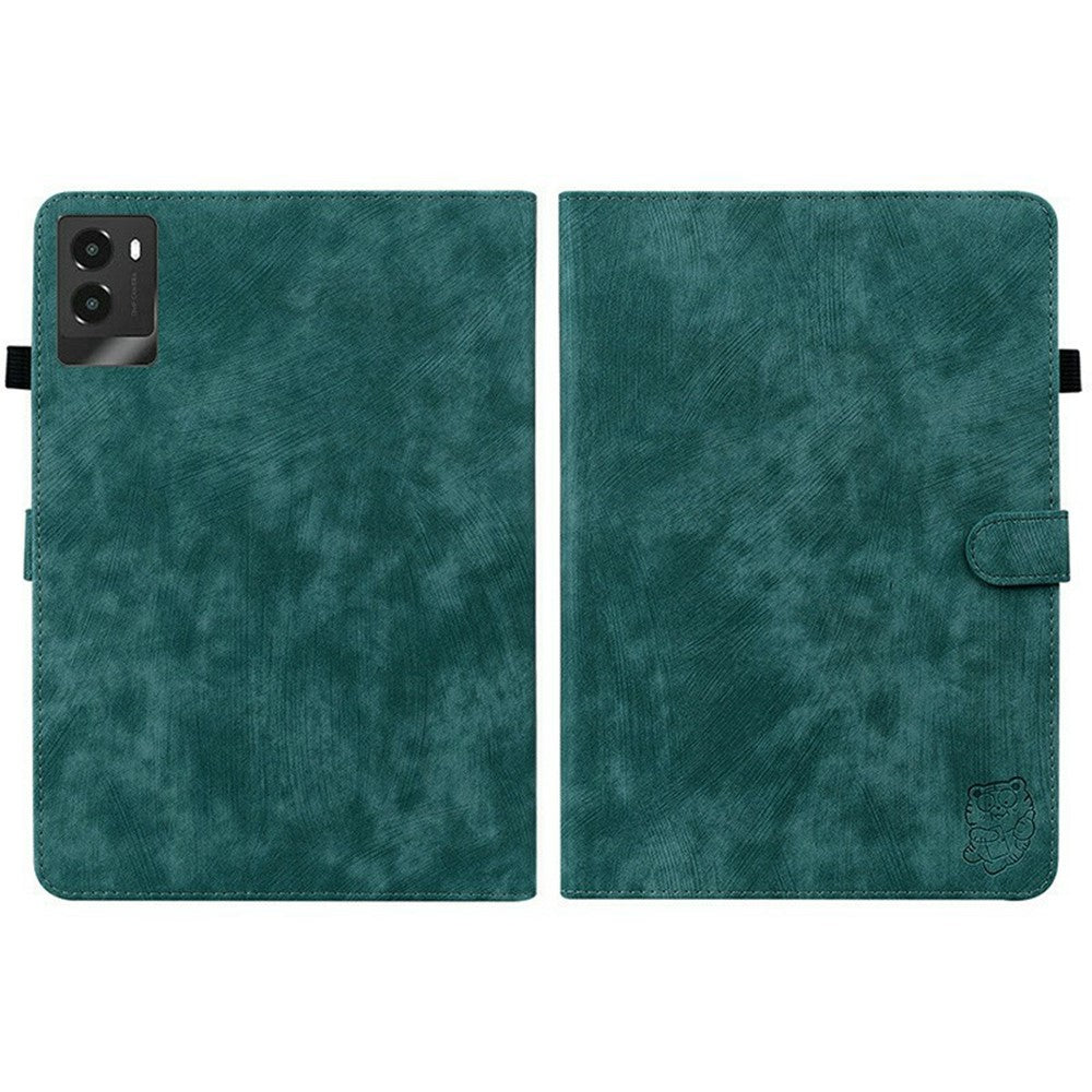 For Lenovo Legion Y700 (2025) Cases Tiger Imprint Anti-Scratch PU Leather Tablet Cover - Green