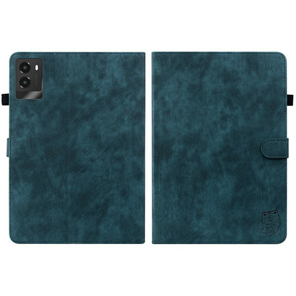 For Lenovo Legion Y700 (2025) Cases Tiger Imprint Anti-Scratch PU Leather Tablet Cover - Blue