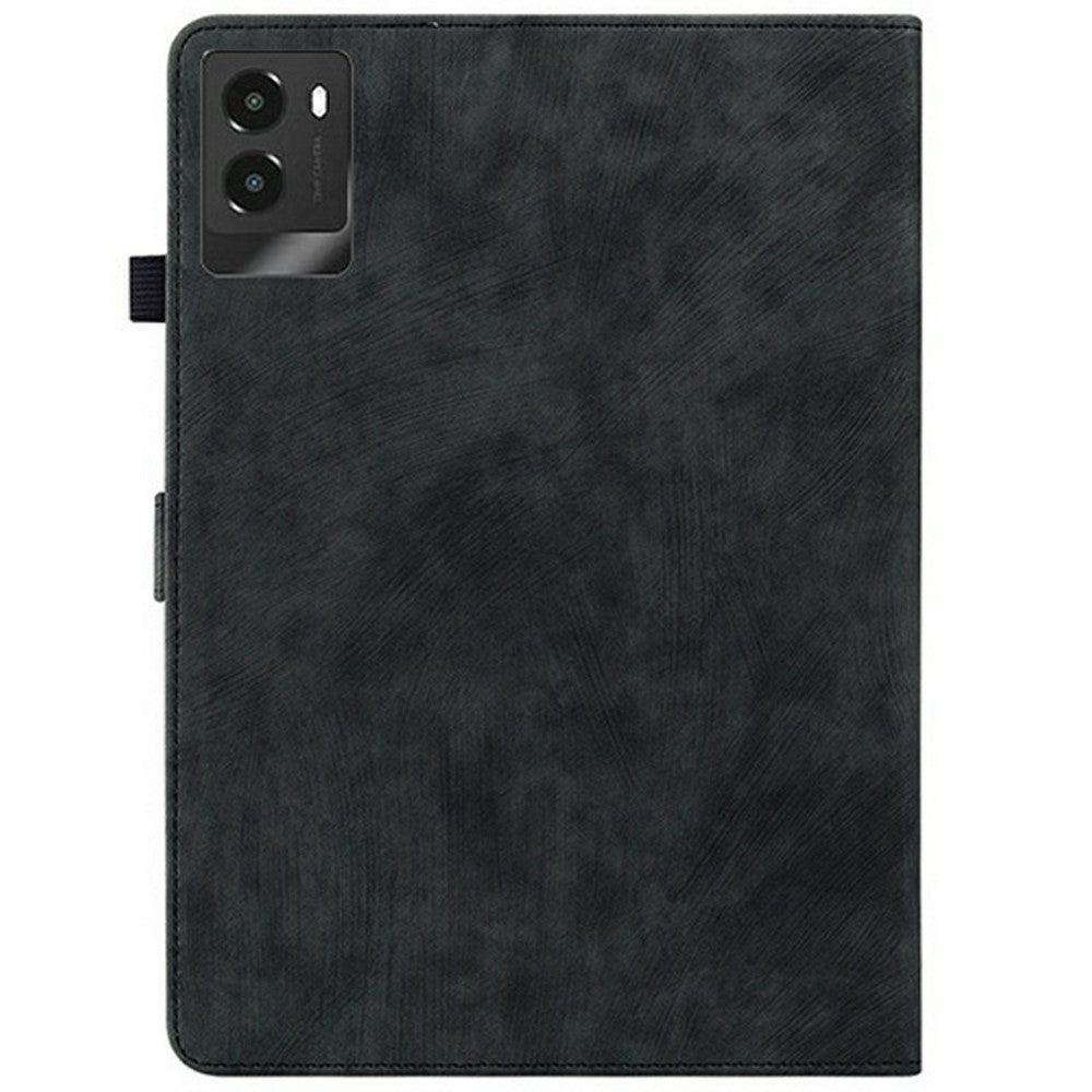 For Lenovo Legion Y700 (2025) Cases Tiger Imprint Anti-Scratch PU Leather Tablet Cover - Black