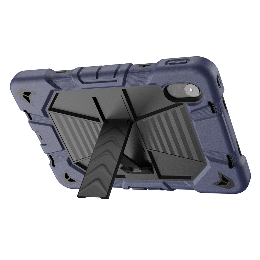 Tablet Case For Lenovo Tab M11 TB330FU 331FC / K11 / Xiaoxin Pad 11 2024 PC + Silicone Shockproof Protective Cover with Kickstand - Navy Blue + Black