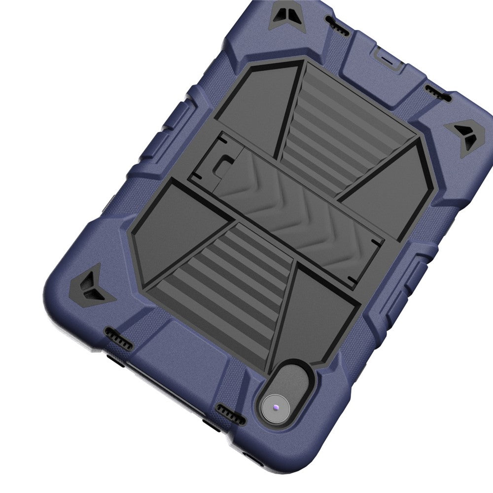 Tablet Case For Lenovo Tab M11 TB330FU 331FC / K11 / Xiaoxin Pad 11 2024 PC + Silicone Shockproof Protective Cover with Kickstand - Navy Blue + Black