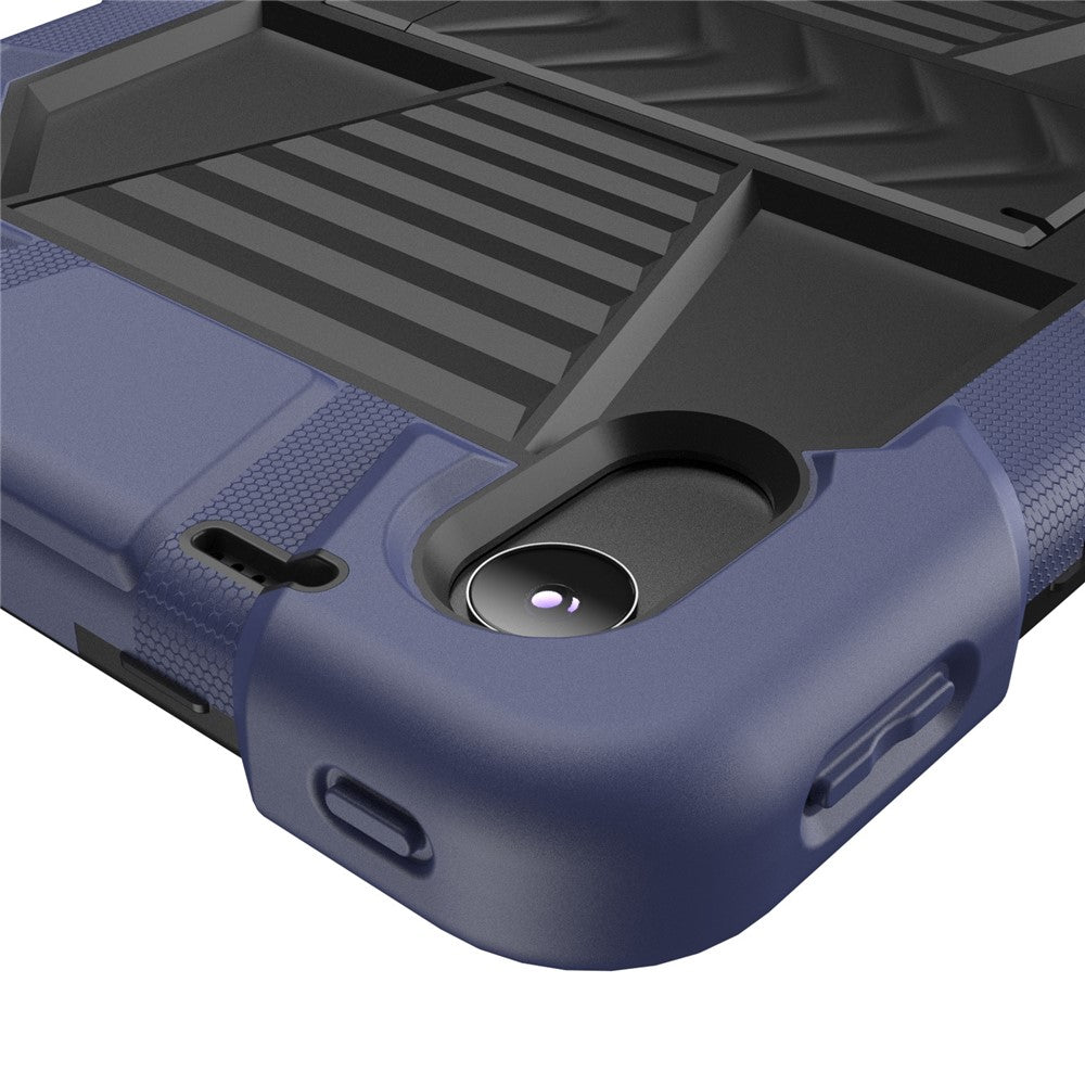 Tablet Case For Lenovo Tab M11 TB330FU 331FC / K11 / Xiaoxin Pad 11 2024 PC + Silicone Shockproof Protective Cover with Kickstand - Navy Blue + Black