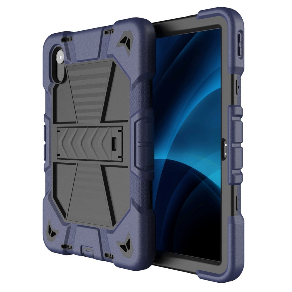 Tablet Case For Lenovo Tab M11 TB330FU 331FC / K11 / Xiaoxin Pad 11 2024 PC + Silicone Shockproof Protective Cover with Kickstand - Navy Blue + Black