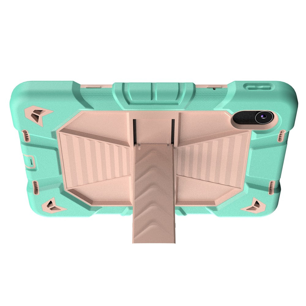 Tablet Case For Lenovo Tab M11 TB330FU 331FC / K11 / Xiaoxin Pad 11 2024 PC + Silicone Shockproof Protective Cover with Kickstand - Green + Pink