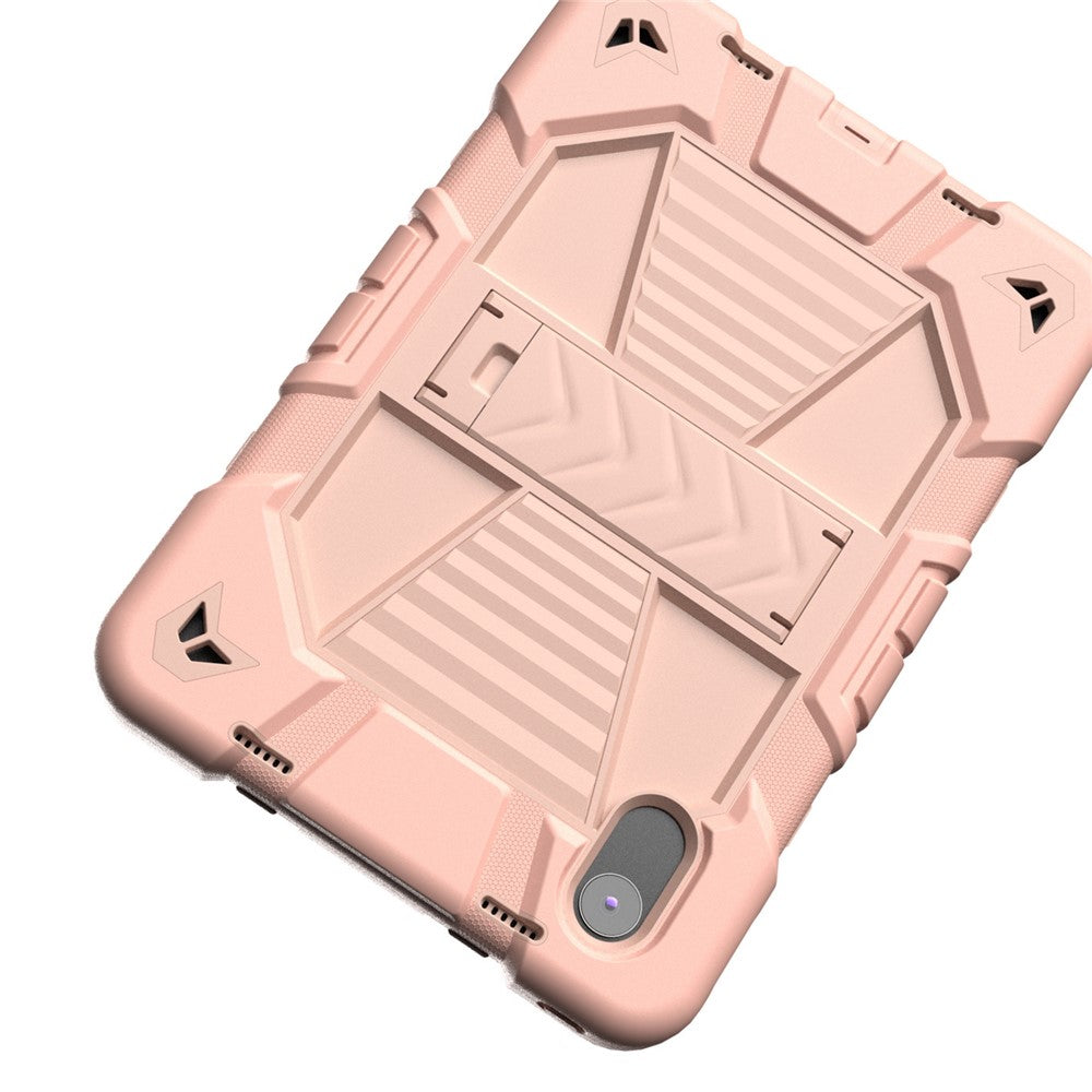 Tablet Case For Lenovo Tab M11 TB330FU 331FC / K11 / Xiaoxin Pad 11 2024 PC + Silicone Shockproof Protective Cover with Kickstand - Pink + Pink