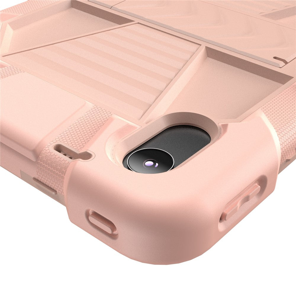 Tablet Case For Lenovo Tab M11 TB330FU 331FC / K11 / Xiaoxin Pad 11 2024 PC + Silicone Shockproof Protective Cover with Kickstand - Pink + Pink