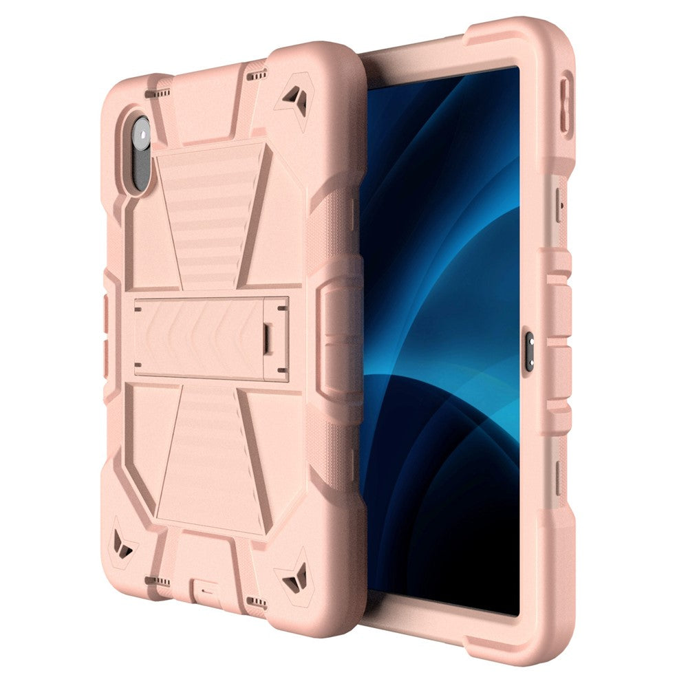 Tablet Case For Lenovo Tab M11 TB330FU 331FC / K11 / Xiaoxin Pad 11 2024 PC + Silicone Shockproof Protective Cover with Kickstand - Pink + Pink