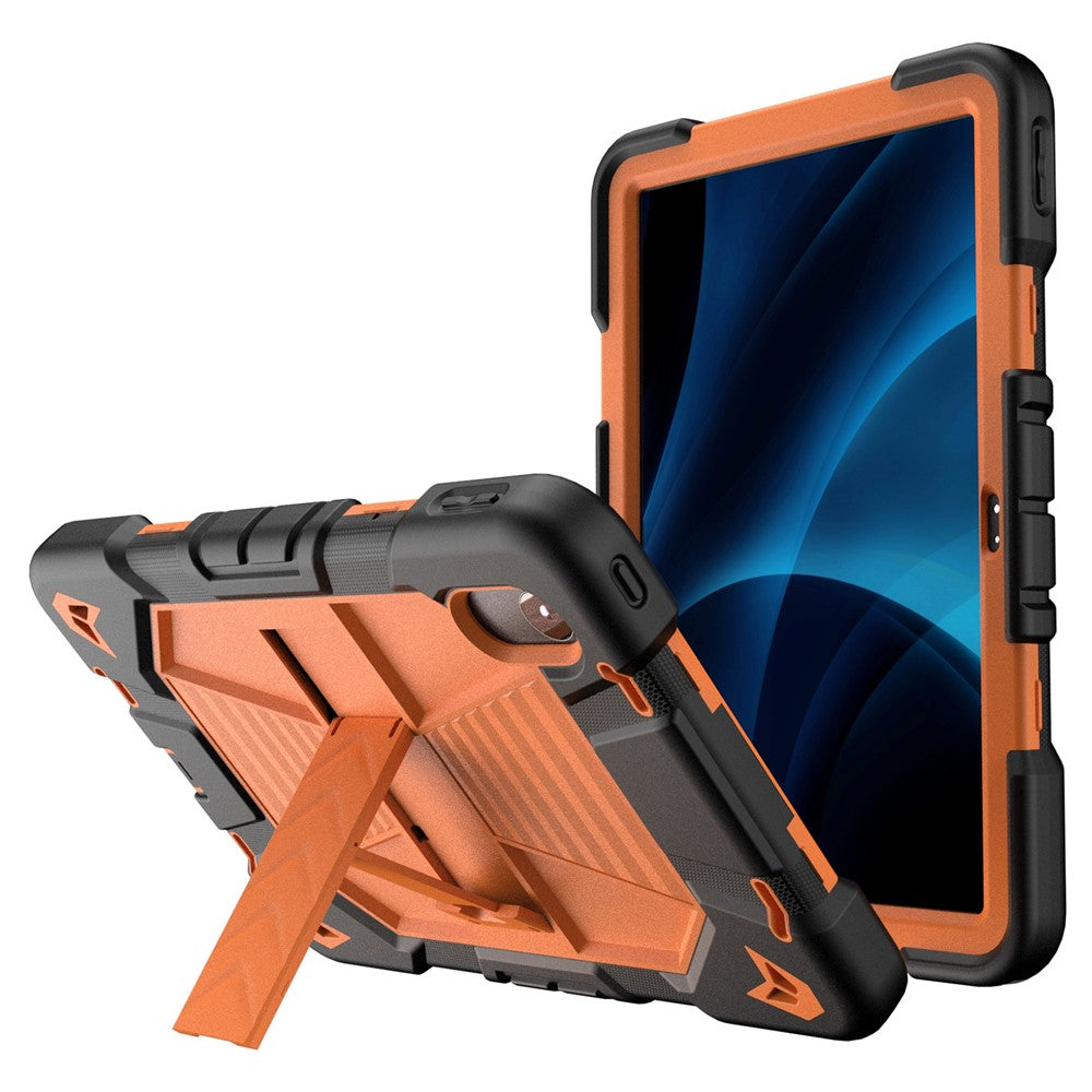 Tablet Case For Lenovo Tab M11 TB330FU 331FC / K11 / Xiaoxin Pad 11 2024 PC + Silicone Shockproof Protective Cover with Kickstand - Black + Orange