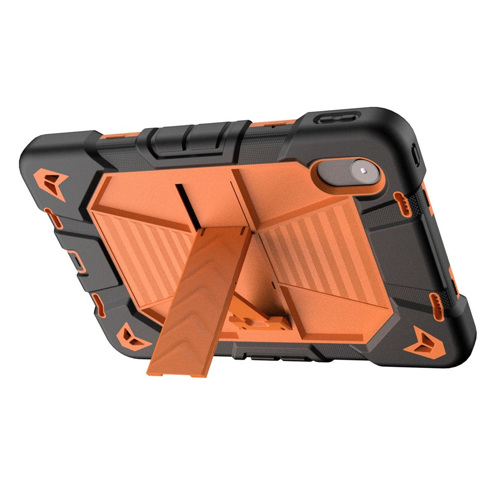 Tablet Case For Lenovo Tab M11 TB330FU 331FC / K11 / Xiaoxin Pad 11 2024 PC + Silicone Shockproof Protective Cover with Kickstand - Black + Orange