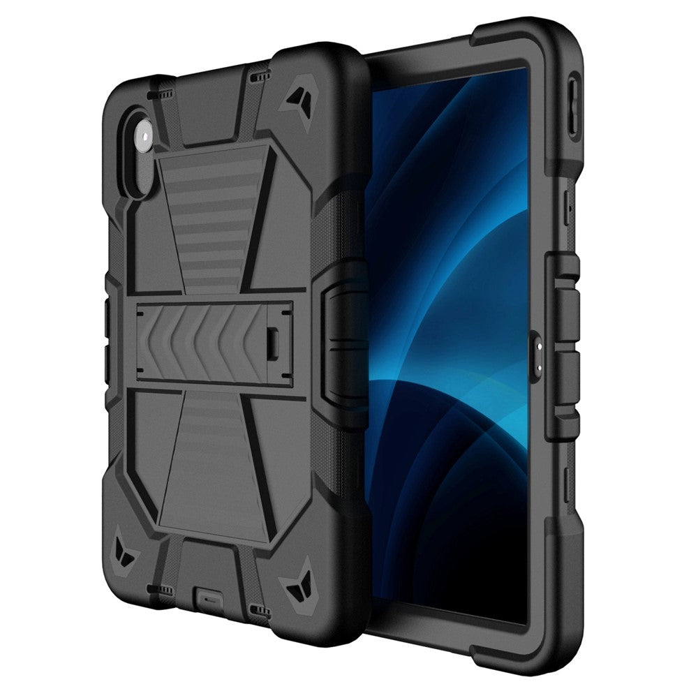 Tablet Case For Lenovo Tab M11 TB330FU 331FC / K11 / Xiaoxin Pad 11 2024 PC + Silicone Shockproof Protective Cover with Kickstand - Black