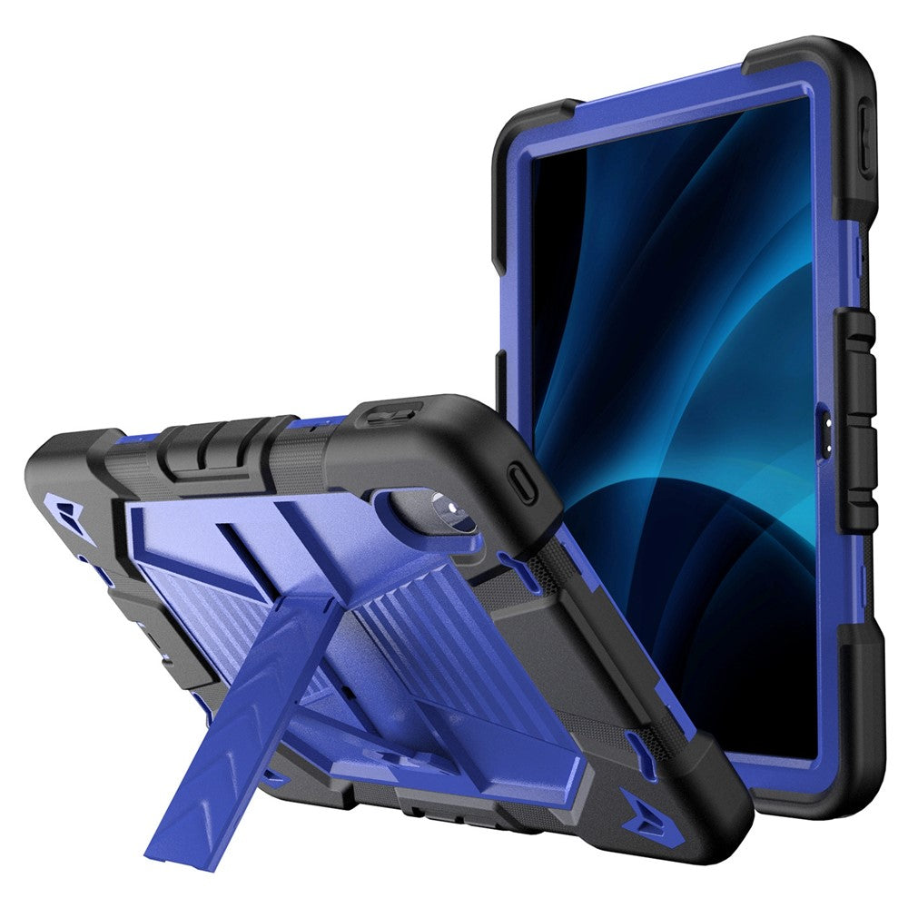Tablet Case For Lenovo Tab M11 TB330FU 331FC / K11 / Xiaoxin Pad 11 2024 PC + Silicone Shockproof Protective Cover with Kickstand - Black + Blue