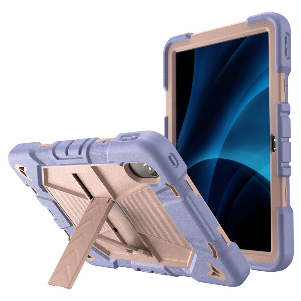 Tablet Case For Lenovo Tab M11 TB330FU 331FC / K11 / Xiaoxin Pad 11 2024 PC + Silicone Shockproof Protective Cover with Kickstand - Purple + Pink