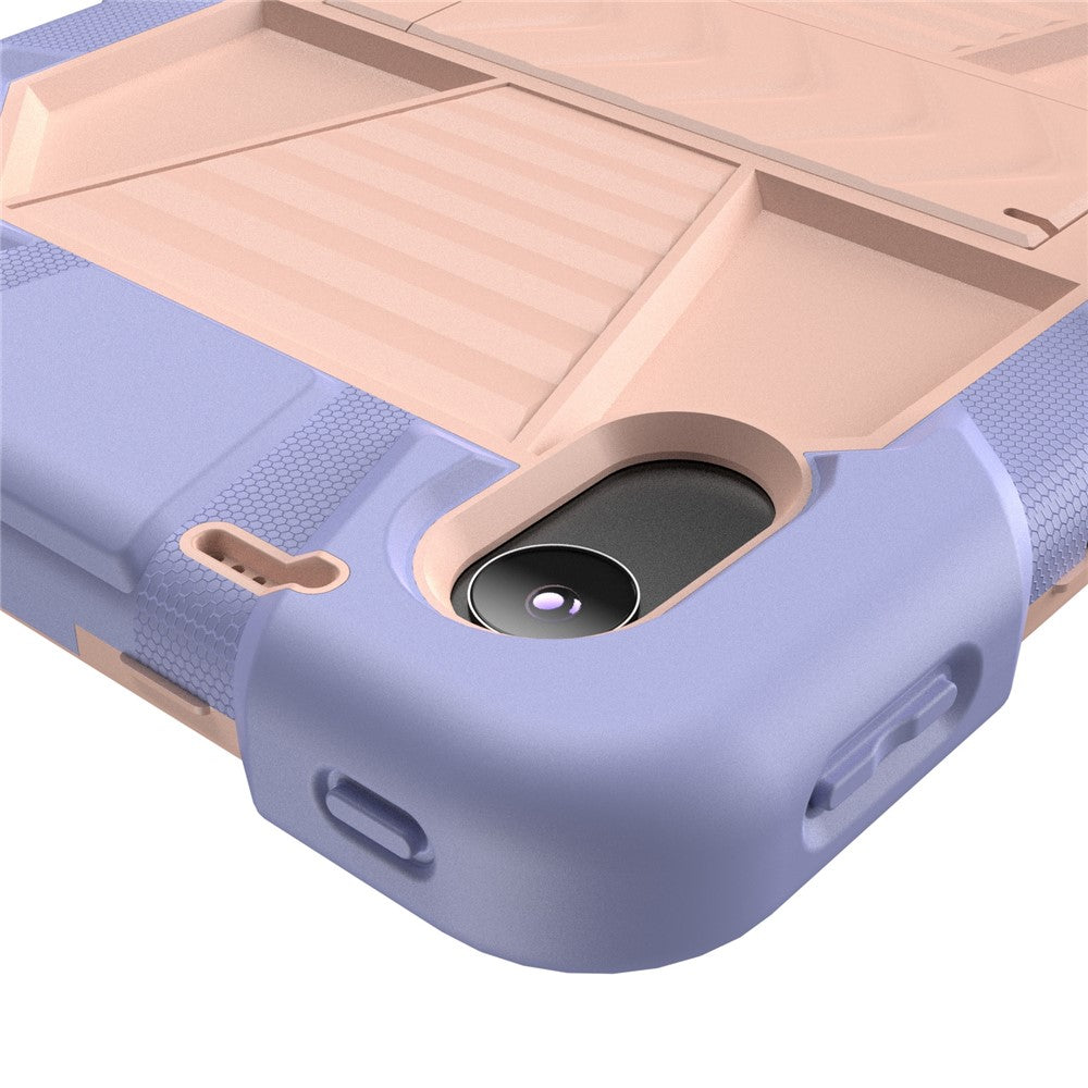 Tablet Case For Lenovo Tab M11 TB330FU 331FC / K11 / Xiaoxin Pad 11 2024 PC + Silicone Shockproof Protective Cover with Kickstand - Purple + Pink