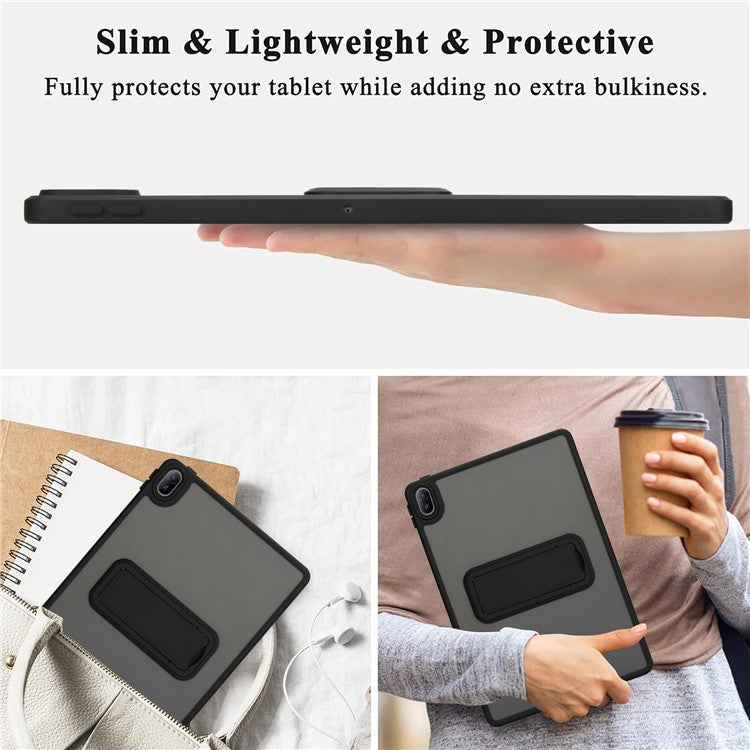 For Huawei MatePad SE 11 Case with Kickstand TPU + PC Skin-Touch Tablet Cover - Black