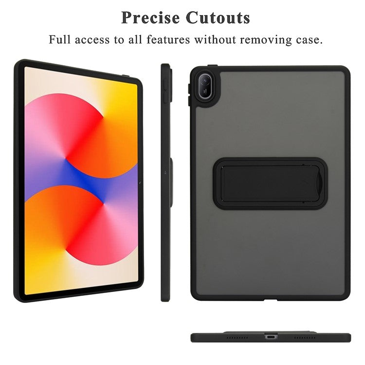 For Huawei MatePad SE 11 Case with Kickstand TPU + PC Skin-Touch Tablet Cover - Black