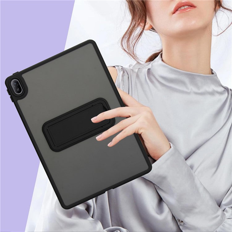 For Huawei MatePad SE 11 Case with Kickstand TPU + PC Skin-Touch Tablet Cover - Black
