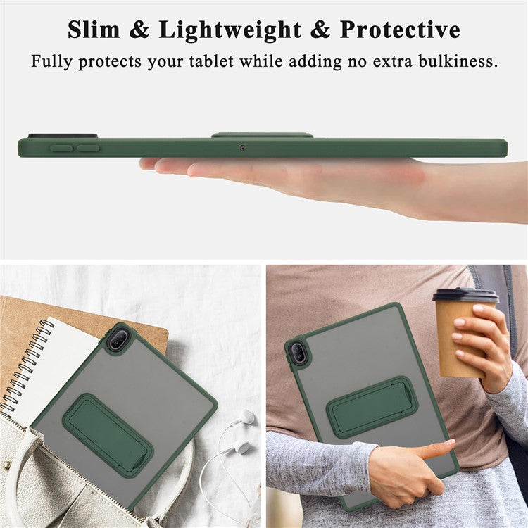 For Huawei MatePad SE 11 Case with Kickstand TPU + PC Skin-touch Tablet Cover - Green