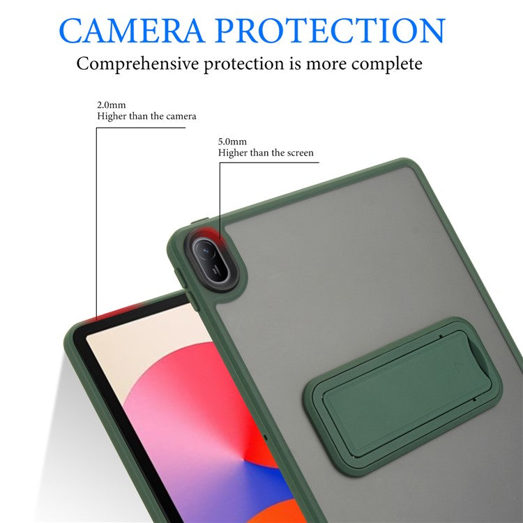 For Huawei MatePad SE 11 Case with Kickstand TPU + PC Skin-touch Tablet Cover - Green
