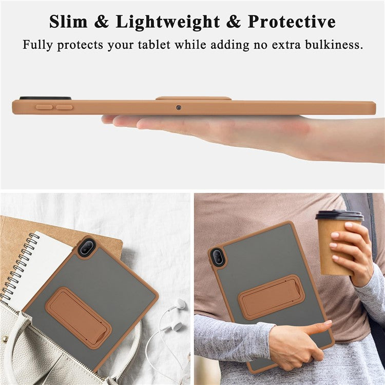 For Huawei MatePad SE 11 Case with Kickstand TPU + PC Skin-touch Tablet Cover - Desert Gold