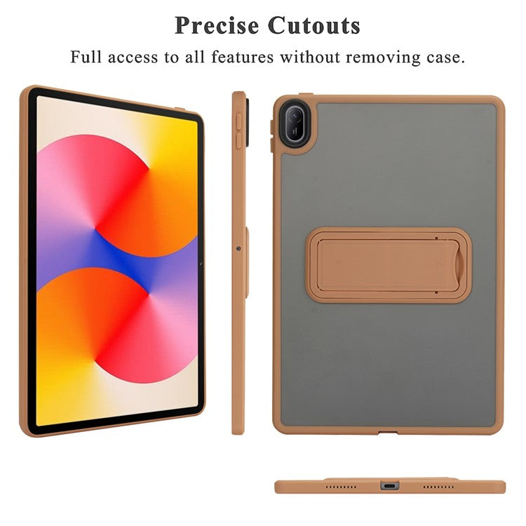 For Huawei MatePad SE 11 Case with Kickstand TPU + PC Skin-touch Tablet Cover - Desert Gold