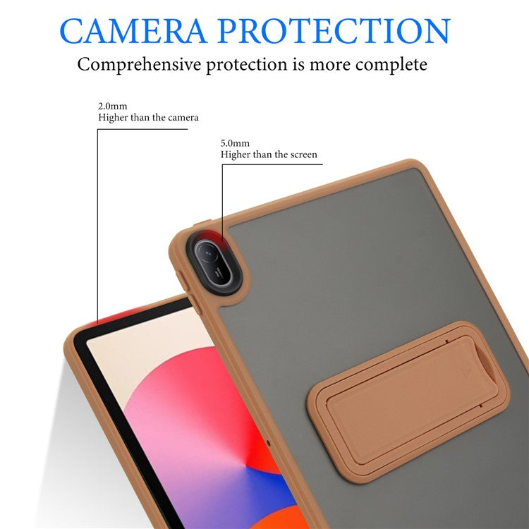 For Huawei MatePad SE 11 Case with Kickstand TPU + PC Skin-touch Tablet Cover - Desert Gold