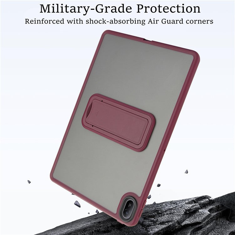 For Huawei MatePad SE 11 Case with Kickstand TPU + PC Skin-touch Tablet Cover - Wine Red
