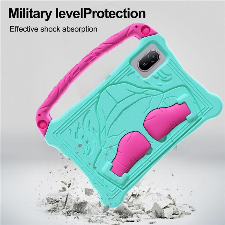 For Huawei MatePad SE 11 Case Boxing Style EVA Tablet Cover with Handle Kickstand - Mint Green / Rose