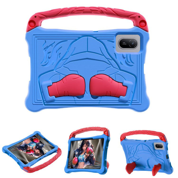 For Huawei MatePad SE 11 Case Boxing Style EVA Tablet Cover with Handle Kickstand - Blue / Red