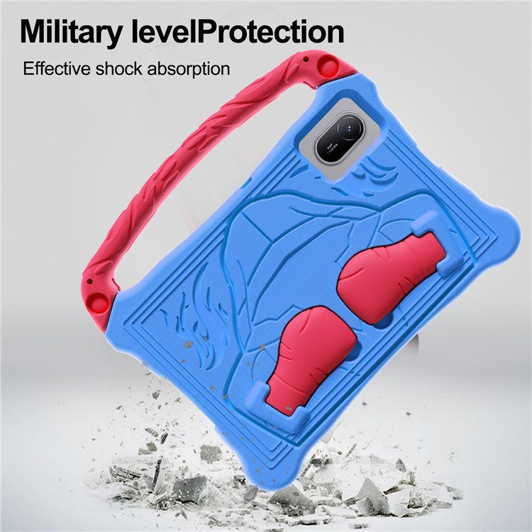 For Huawei MatePad SE 11 Case Boxing Style EVA Tablet Cover with Handle Kickstand - Blue / Red