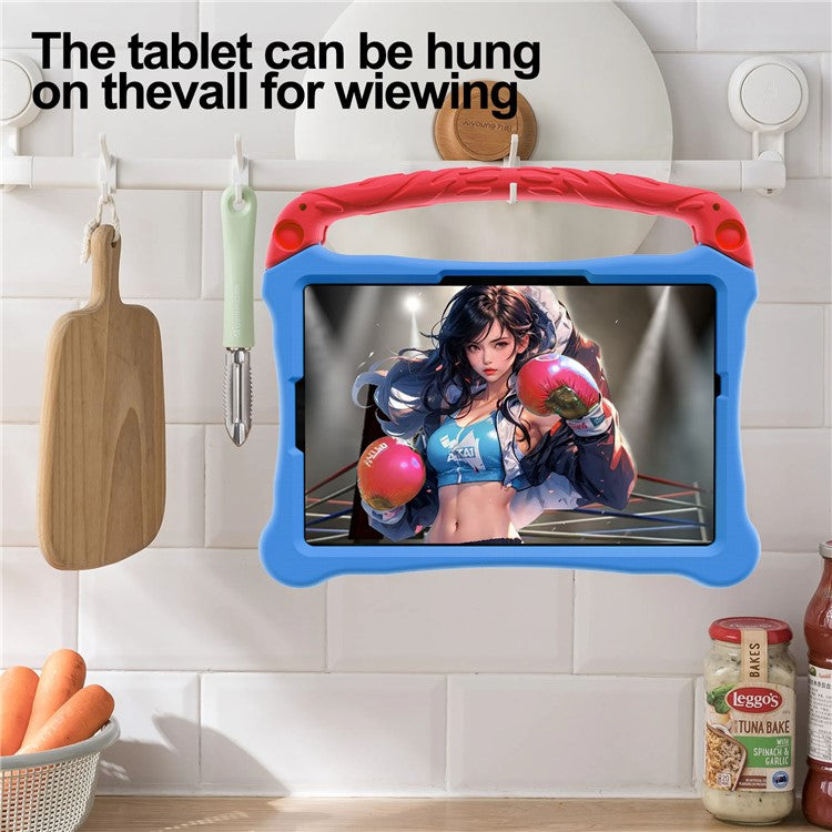 For Huawei MatePad SE 11 Case Boxing Style EVA Tablet Cover with Handle Kickstand - Blue / Red