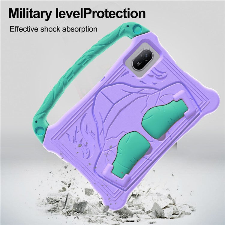 For Huawei MatePad SE 11 Case Boxing Style EVA Tablet Cover with Handle Kickstand - Purple / Mint Green