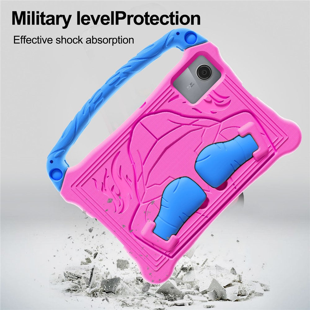 For Lenovo Tab M11 / Xiaoxin Pad 11 2024 Case Boxing Style EVA Tablet Cover with Handle Kickstand - Rose / Blue