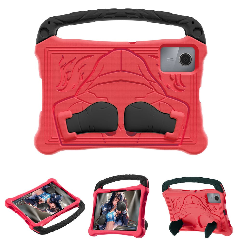 For Lenovo Tab M11 / Xiaoxin Pad 11 2024 Case Boxing Style EVA Tablet Cover with Handle Kickstand - Red / Black
