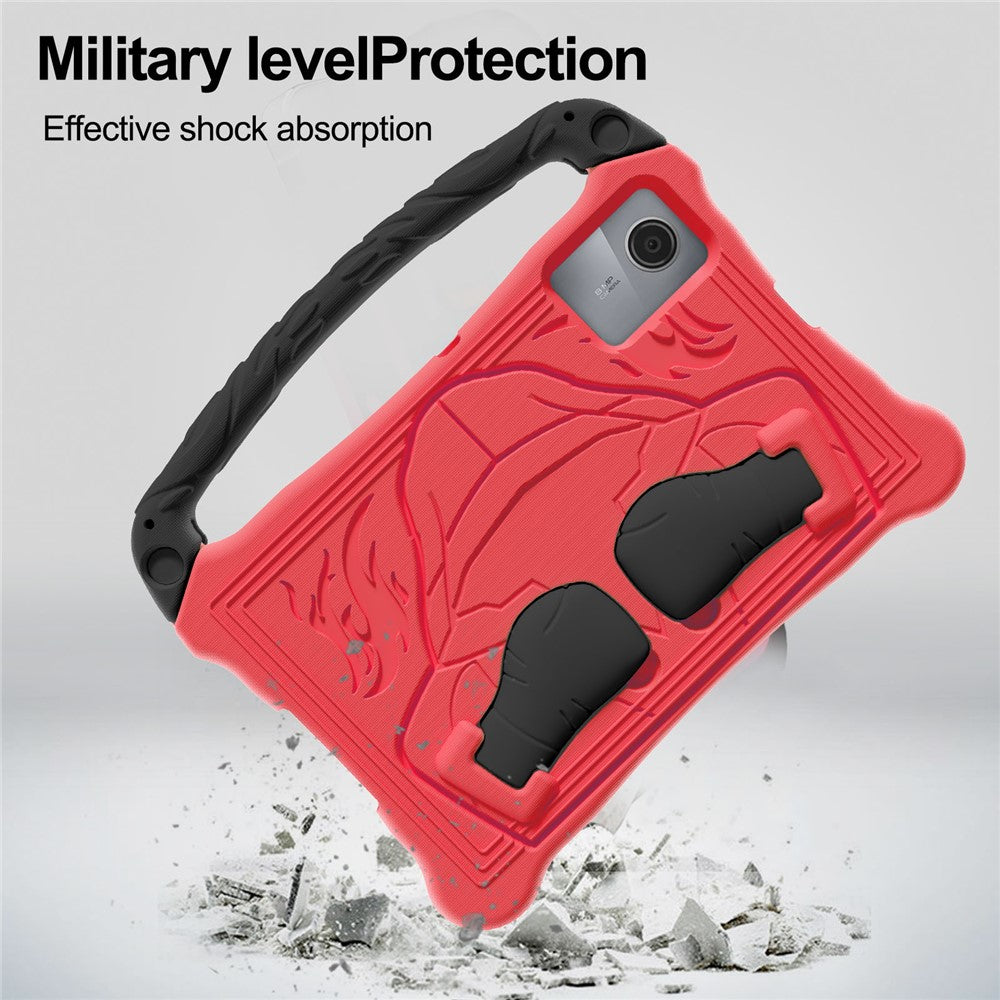 For Lenovo Tab M11 / Xiaoxin Pad 11 2024 Case Boxing Style EVA Tablet Cover with Handle Kickstand - Red / Black