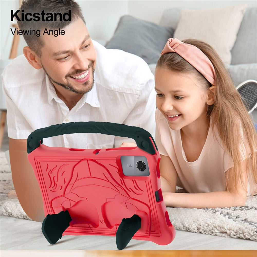 For Lenovo Tab M11 / Xiaoxin Pad 11 2024 Case Boxing Style EVA Tablet Cover with Handle Kickstand - Red / Black