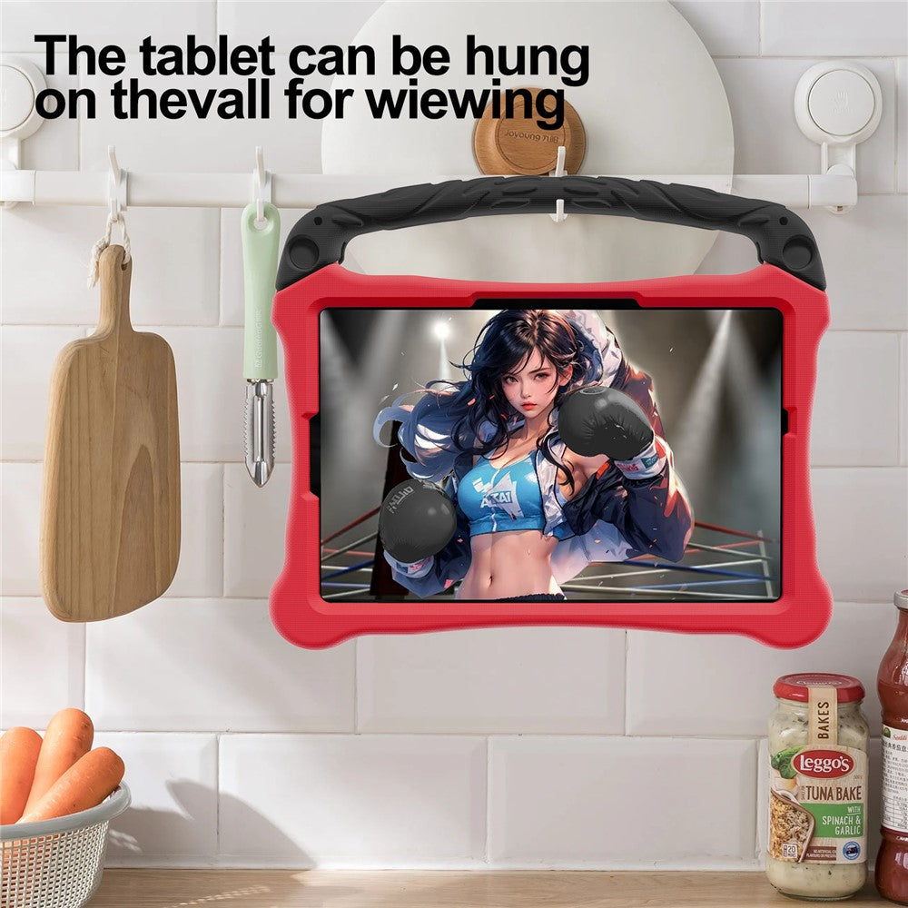 For Lenovo Tab M11 / Xiaoxin Pad 11 2024 Case Boxing Style EVA Tablet Cover with Handle Kickstand - Red / Black