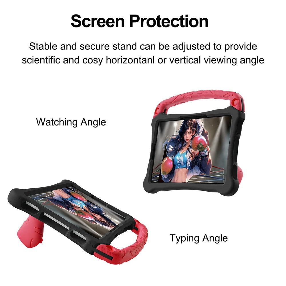 For Lenovo Tab M11 / Xiaoxin Pad 11 2024 Case Boxing Style EVA Tablet Cover with Handle Kickstand - Black / Red