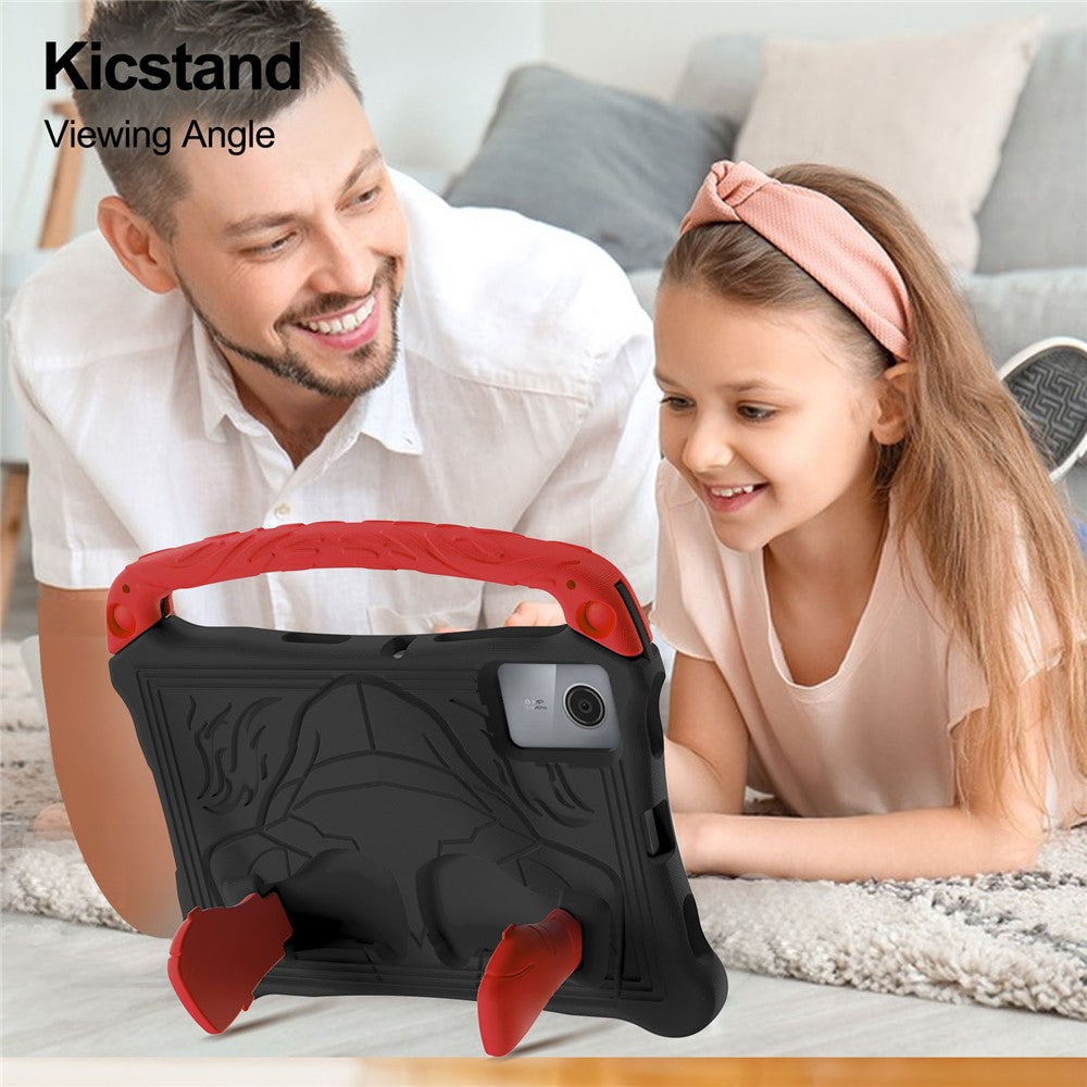 For Lenovo Tab M11 / Xiaoxin Pad 11 2024 Case Boxing Style EVA Tablet Cover with Handle Kickstand - Black / Red