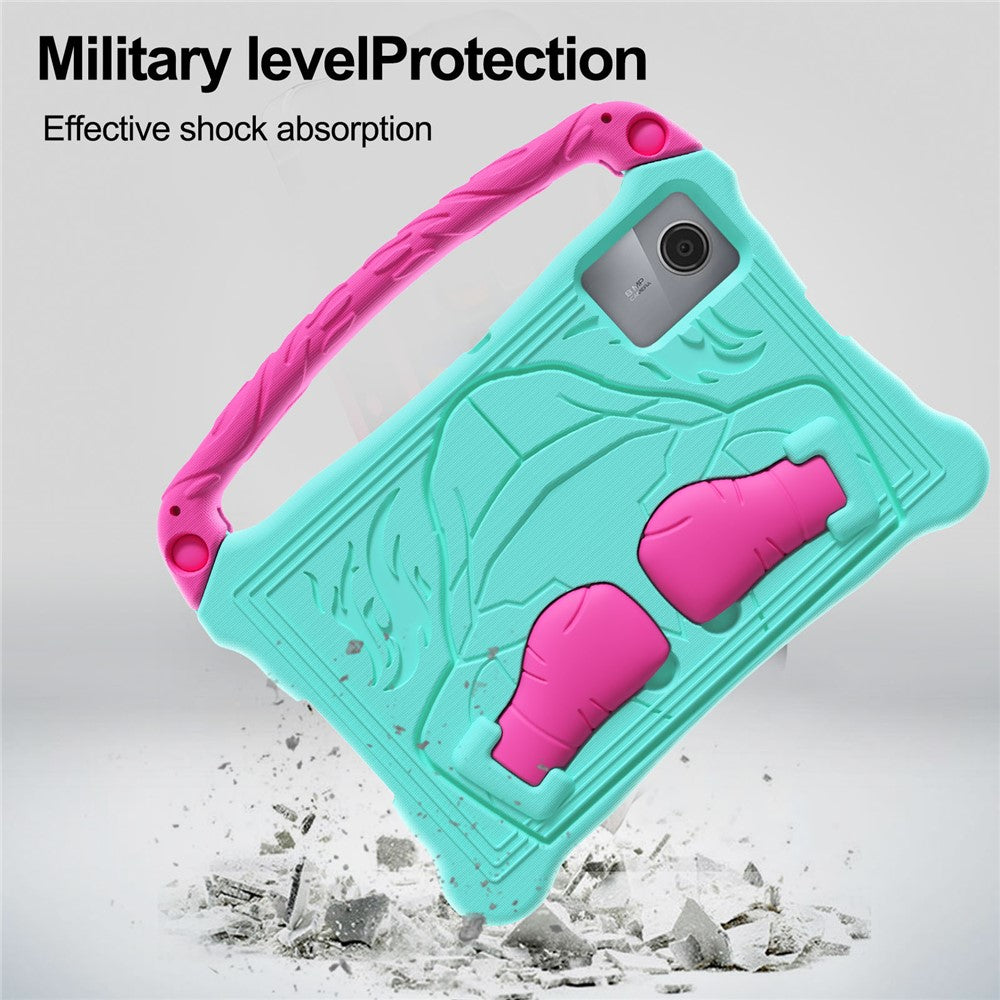 For Lenovo Tab M11 / Xiaoxin Pad 11 2024 Case Boxing Style EVA Tablet Cover with Handle Kickstand - Mint Green / Rose