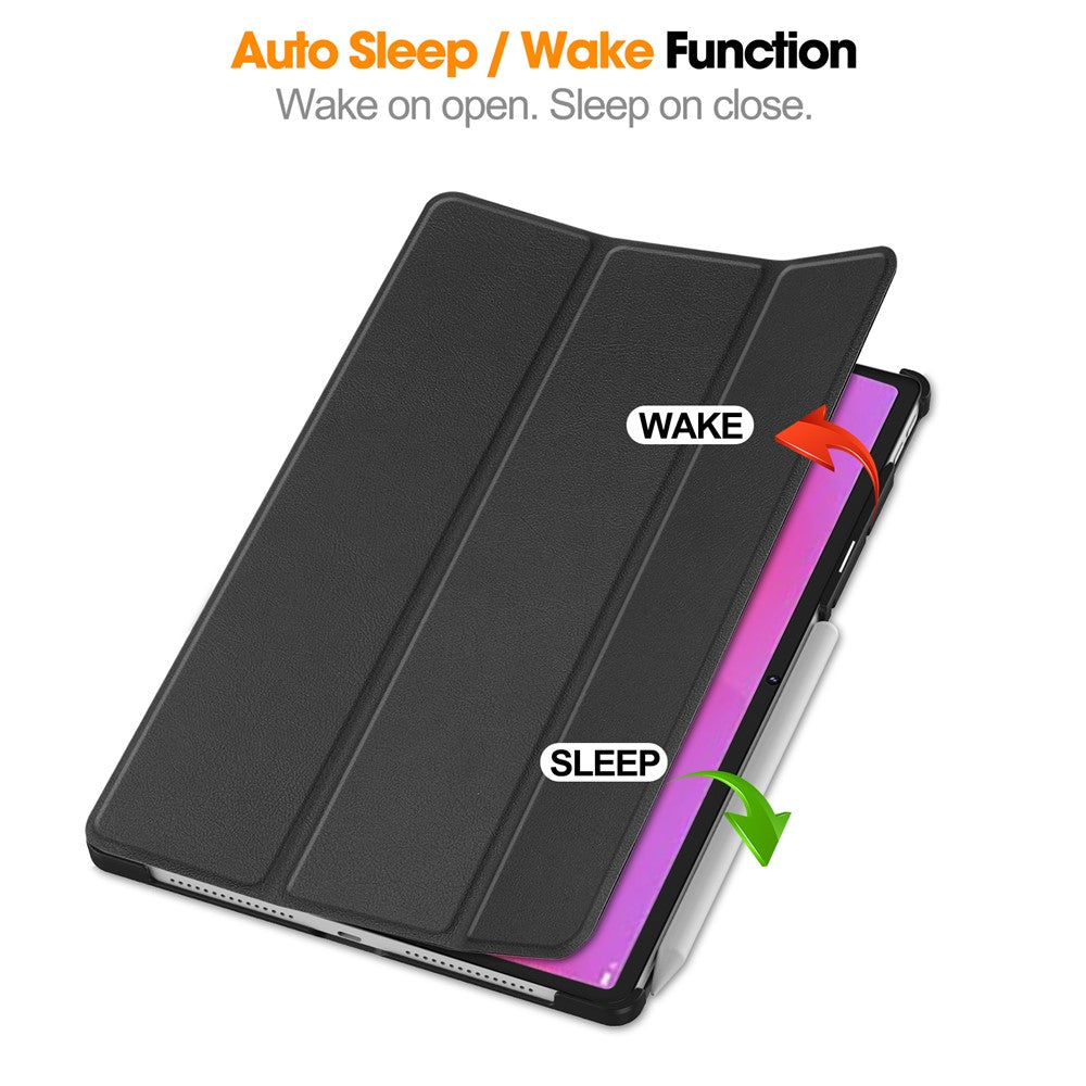 For Lenovo Yoga Tab Plus Case Anti-Drop Leather Stand Tablet Cover - Black