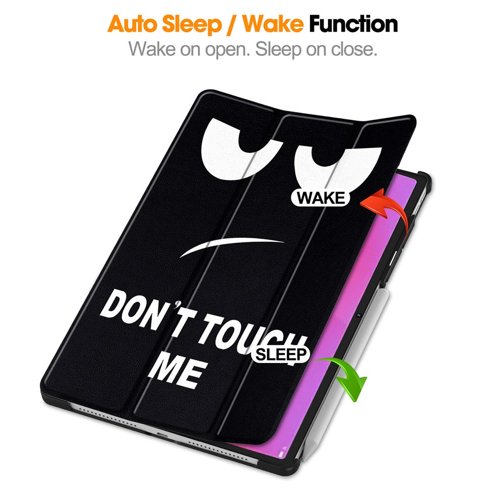 For Lenovo Yoga Tab Plus Case Pattern Print Leather Stand Tablet Cover - Don't Touch Me