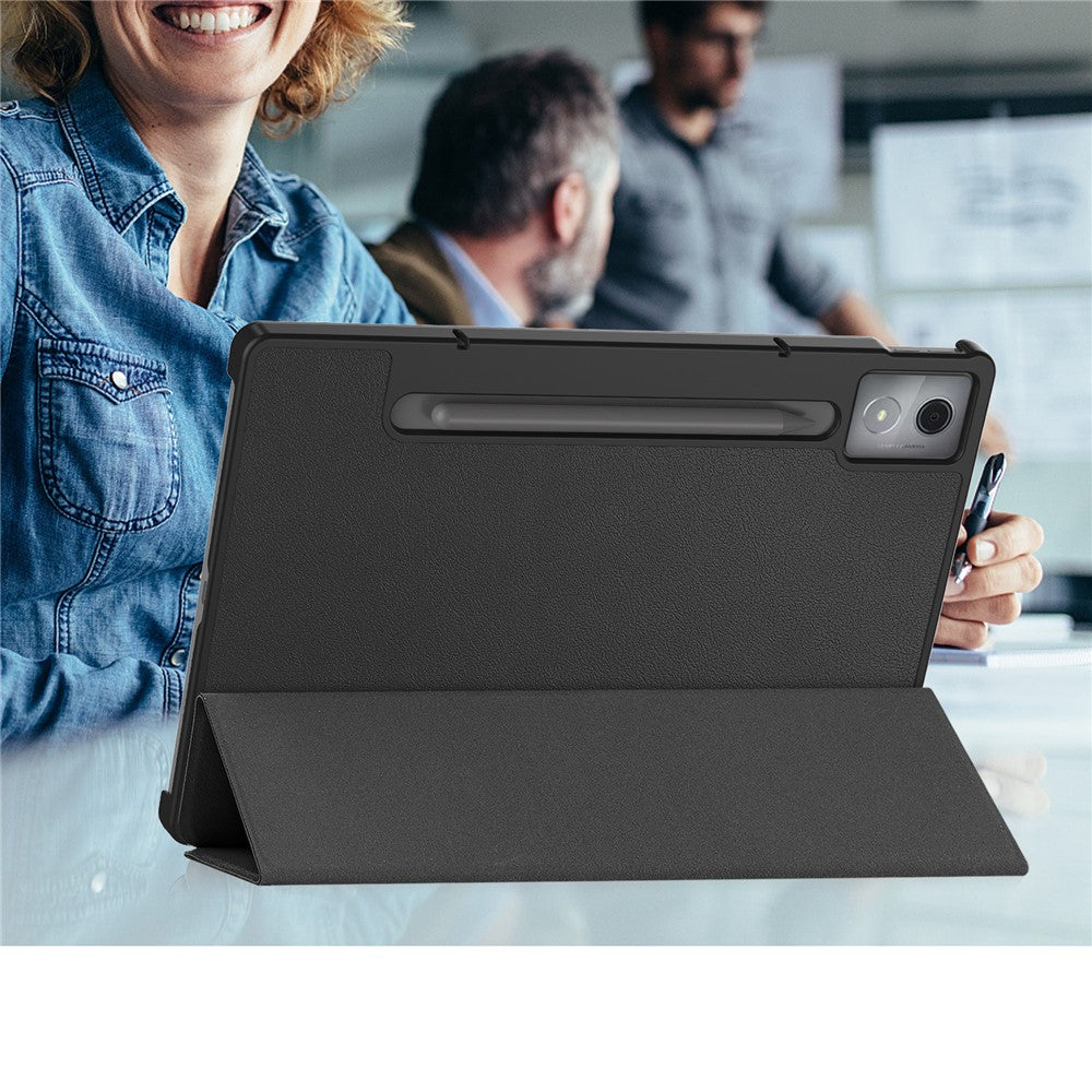 For Lenovo Idea Tab Pro Case Anti-Drop Leather Stand Tablet Cover - Black