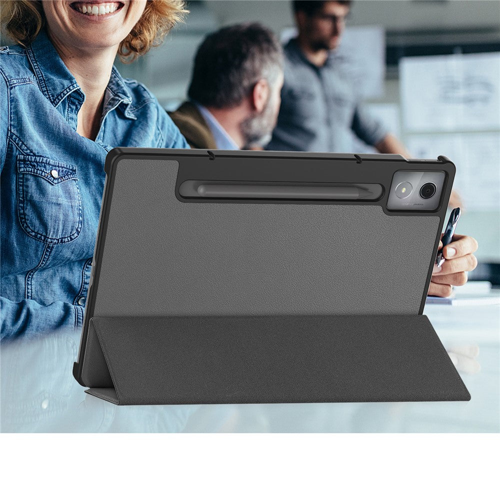 For Lenovo Idea Tab Pro Case Anti-Drop Leather Stand Tablet Cover - Grey
