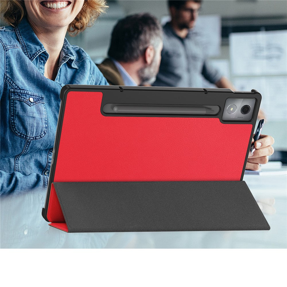 For Lenovo Idea Tab Pro Case Anti-Drop Leather Stand Tablet Cover - Red