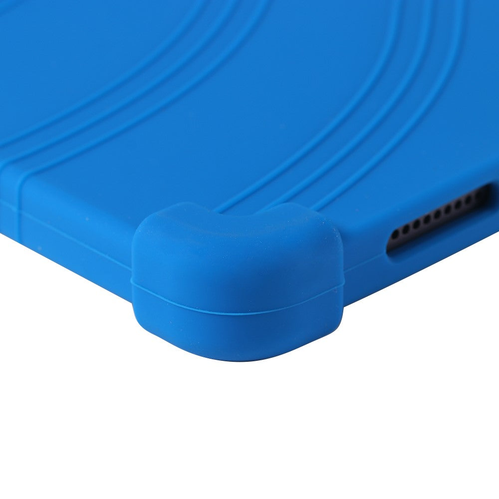 For Lenovo Xiaoxin Pad Pro 12.7 Inch / Pad Pro 12.7 (2025) Silicone Case with Kickstand Rugged Protective Cover - Dark Blue