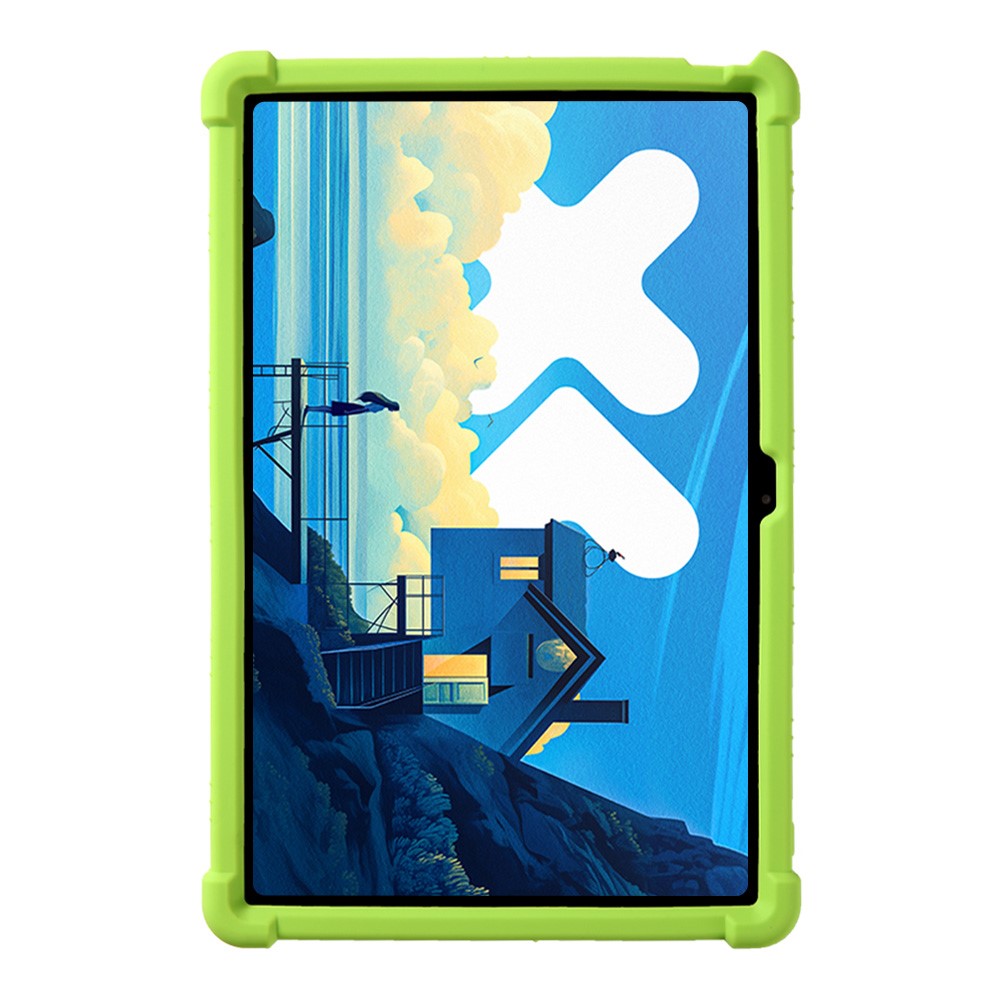 For Lenovo Xiaoxin Pad Pro 12.7 inch / Pad Pro 12.7 (2025) Silicone Case with Kickstand Rugged Protective Cover - Green